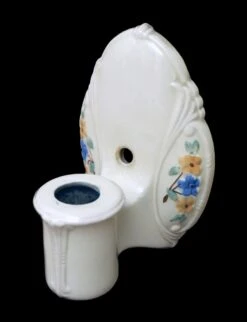 Pair Of Vintage White Floral Porcelain Wall Sconces 11 Pair Of Vintage White Floral Porcelain Wall Sconces -OGT Sale Store sconces wall lighting for sale l210259