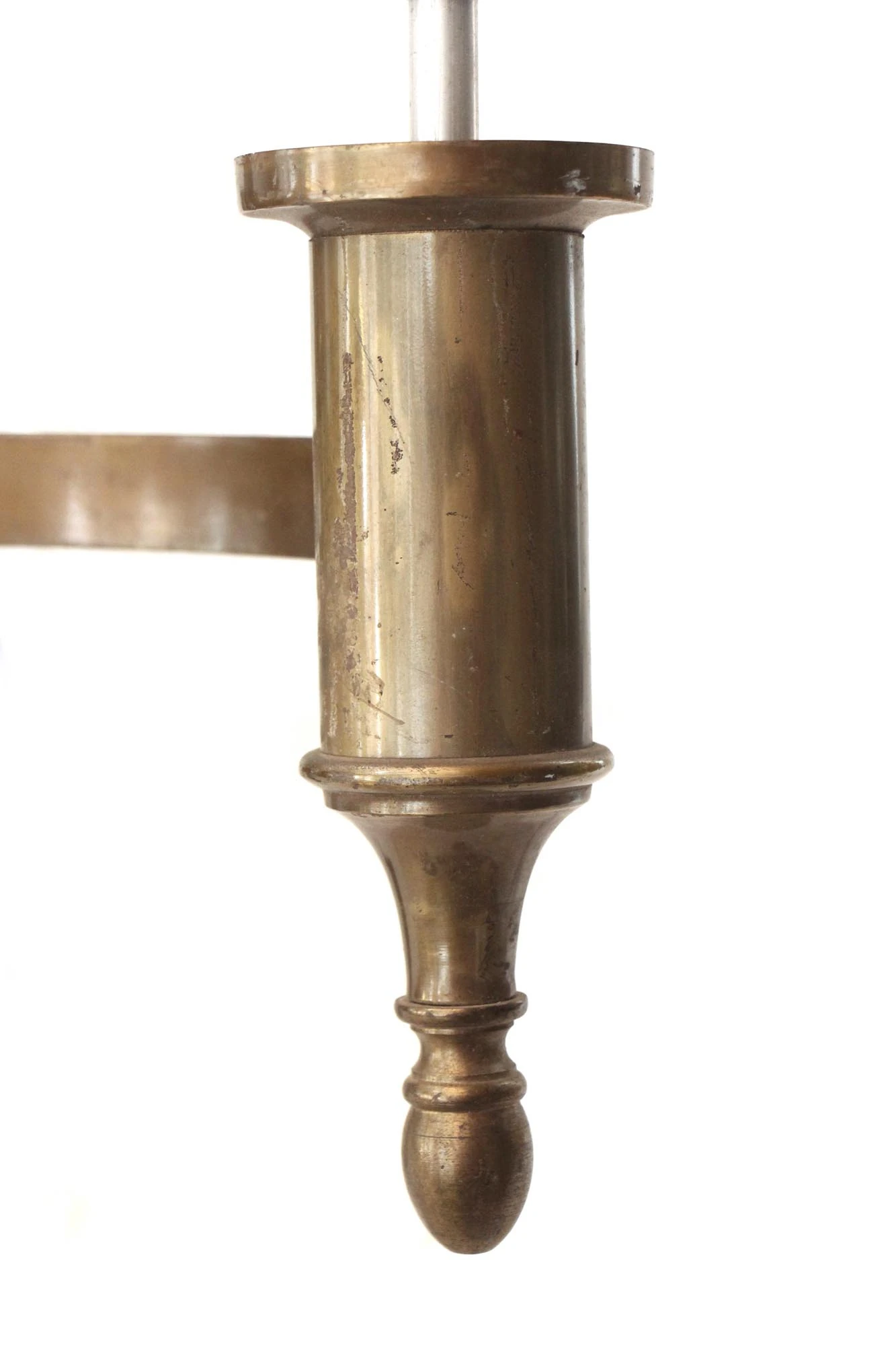 Pair Of Tall Ecclesiastical Brass 2 Arm Wall Sconces 5 Pair Of Tall Ecclesiastical Brass 2 Arm Wall Sconces - Image 3