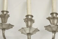 Antique Victorian Silver Tulip 3 Arm Caldwell Wall Sconce 11 Antique Victorian Silver Tulip 3 Arm Caldwell Wall Sconce -OGT Sale Store sconces wall lighting for sale m235281