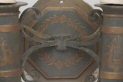 Antique Victorian Toleware 2 Arm Wall Sconce 12 Antique Victorian Toleware 2 Arm Wall Sconce -OGT Sale Store sconces wall lighting for sale n243706