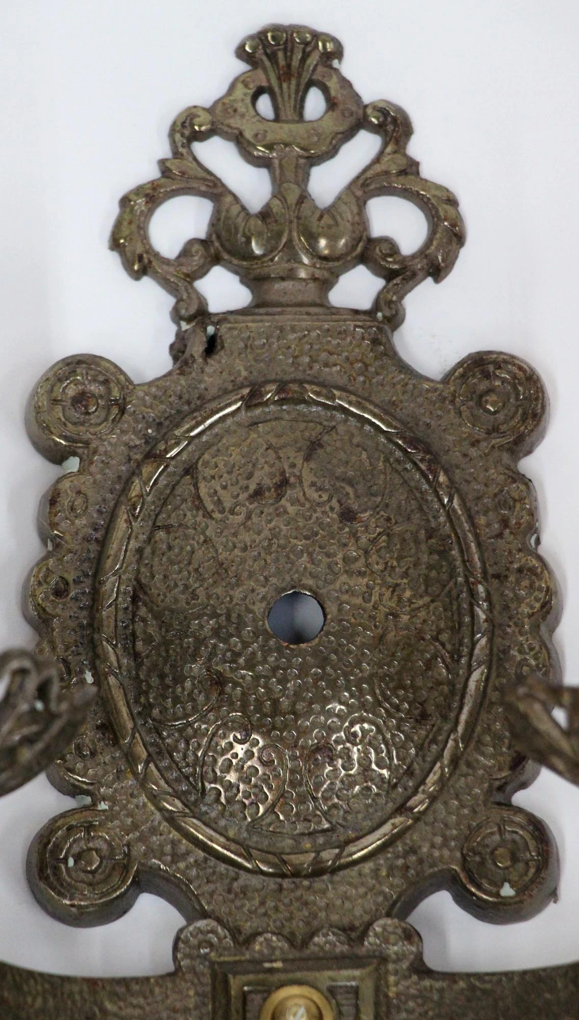 Pair Of Tudor Style Double Arm Bronze Wall Sconces 5 Pair Of Tudor Style Double Arm Bronze Wall Sconces - Image 3