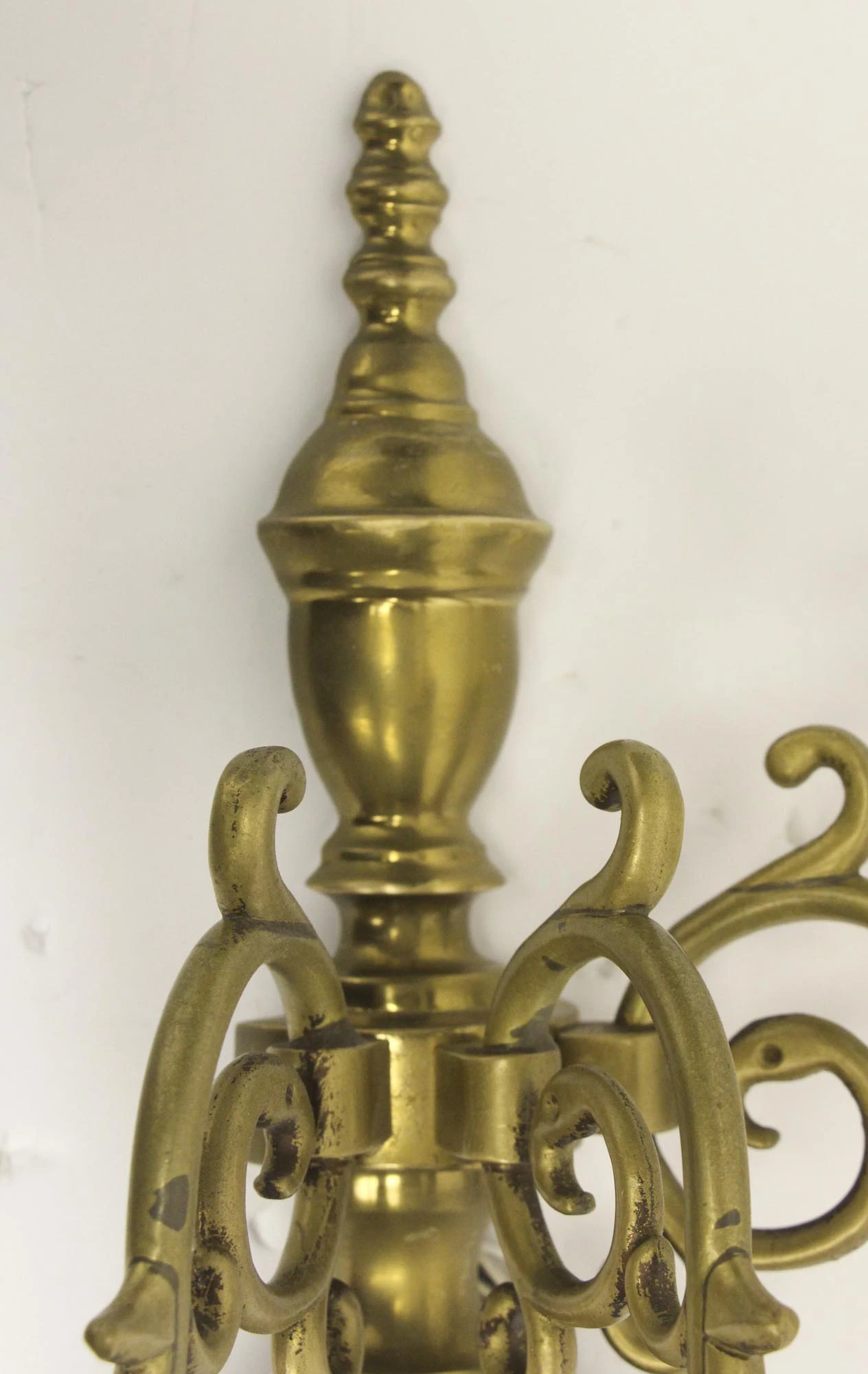 Original Williamsburg 3 Arm Brass Wall Sconce 5 Original Williamsburg 3 Arm Brass Wall Sconce - Image 3