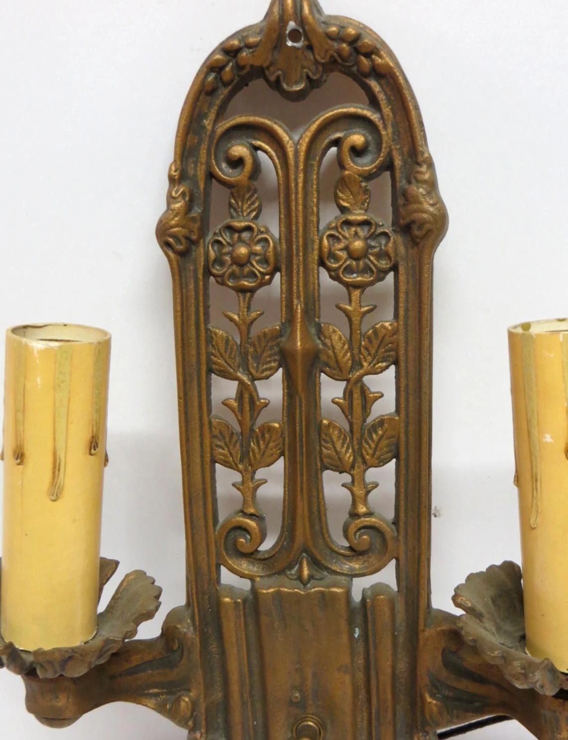 Pair Of Bronze 2 Arm Art Deco Wall Sconces 5 Pair Of Bronze 2 Arm Art Deco Wall Sconces - Image 3