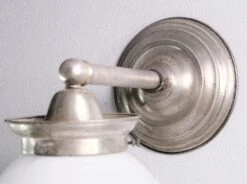 Bamberger’s Department Store 1890s Silver Wall Sconces With Globe -OGT Sale Store sconces wall lighting for sale q277770