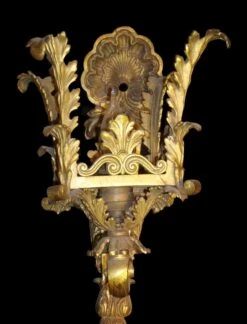 Pair Of Rococo Cast Brass Wall Sconces -OGT Sale Store sconces wall lighting h143275