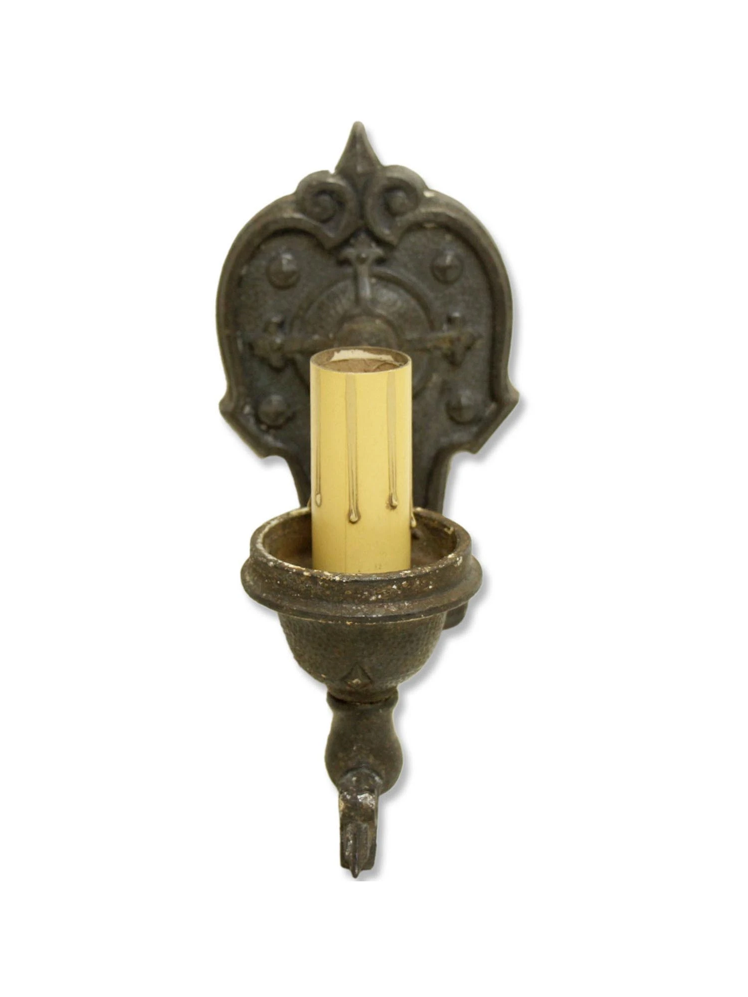 Victorian One Arm Heavy Iron Wall Sconce 4 Victorian One Arm Heavy Iron Wall Sconce - Image 2