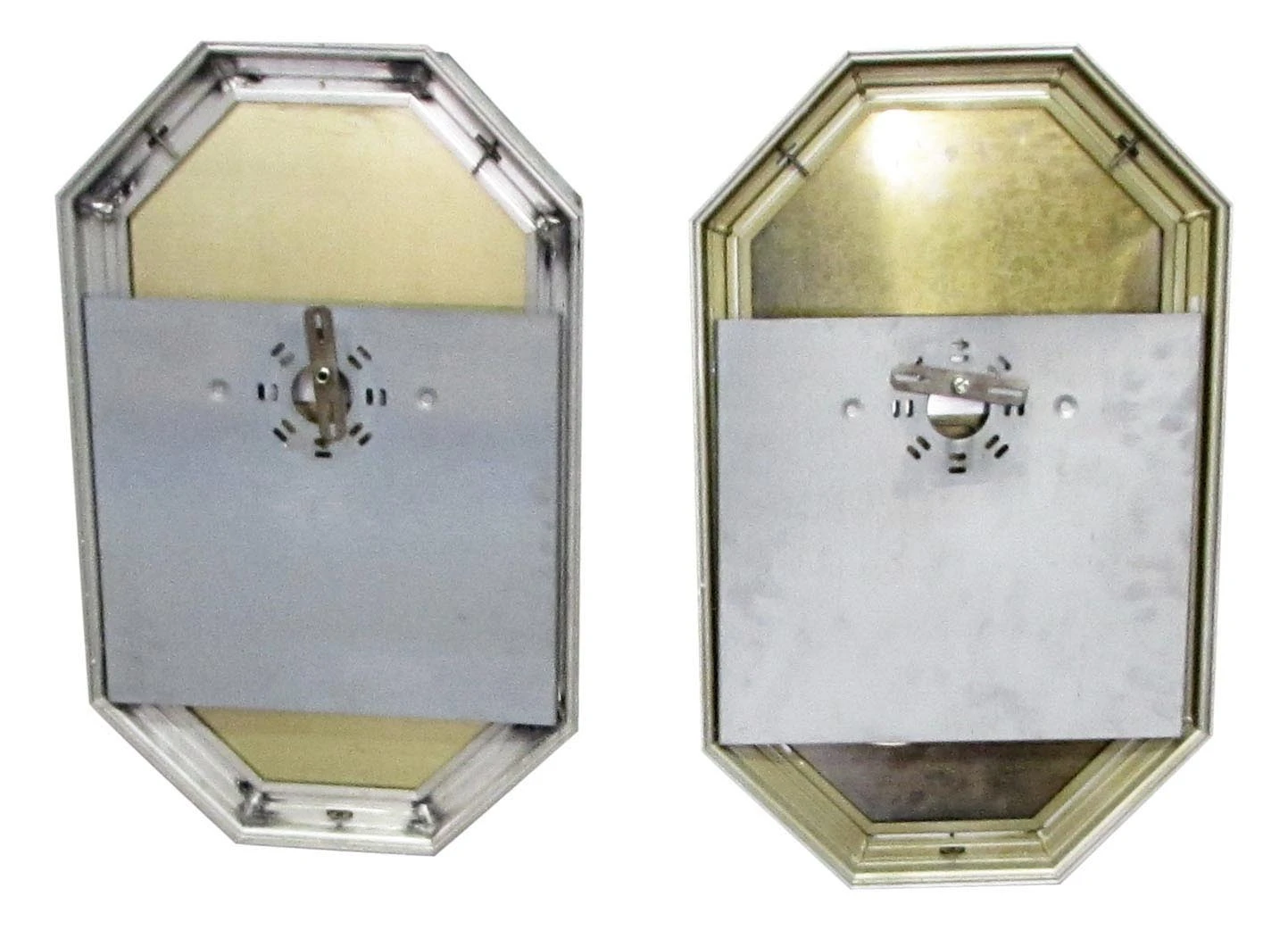 Large Georgian Five Light Brass & Glass Wall Sconces 4 Large Georgian Five Light Brass & Glass Wall Sconces - Image 2