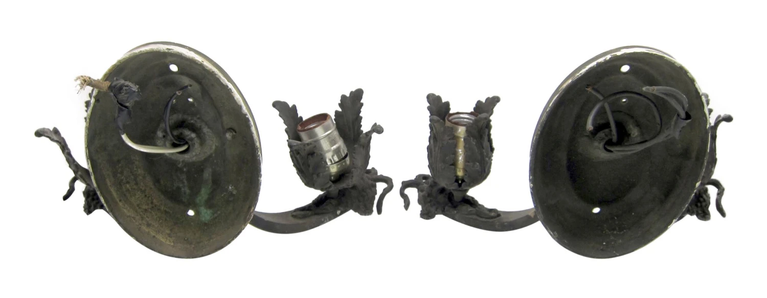 Pair Of Brass French Floral 2 Arm Wall Sconces 4 Pair Of Brass French Floral 2 Arm Wall Sconces - Image 2