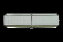 Mid Century Aluminum Squares Glass Bathroom Wall Sconce