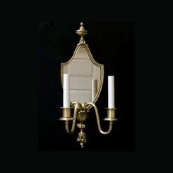 Neoclassical Mirror Back Wall Sconce