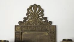 Neoclassical Greek Key Bronze Bank Wall Sconce -OGT Sale Store sconces wall lighting p260017