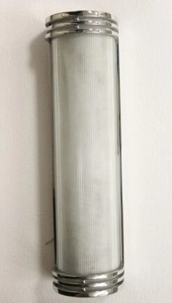 Streamline Mid Century Glass & Nickel Wall Sconce 10 Streamline Mid Century Glass & Nickel Wall Sconce -OGT Sale Store sconces wall lighting p263900