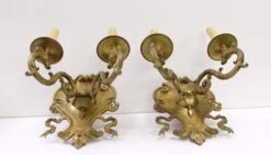 Set Of Six French Regency Cast Bronze Serpentine Sconces 14 Set Of Six French Regency Cast Bronze Serpentine Sconces -OGT Sale Store sconces wall lighting p266113
