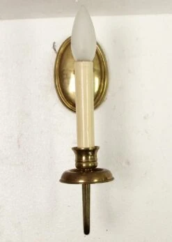 Traditional Polished Brass Candle Wall Sconce 8 Traditional Polished Brass Candle Wall Sconce -OGT Sale Store sconces wall lighting p266972
