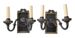 Pair Of 1920s Antique Tudor Wall Sconces