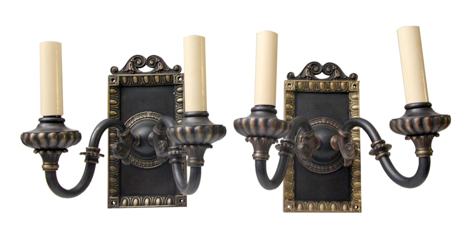 Pair Of 1920s Antique Tudor Wall Sconces 3 Pair Of 1920s Antique Tudor Wall Sconces