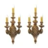Pair Of 1920s Neoclassical Caldwell Silver Over Bronze Wall Sconces