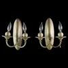 Pair Of Antique Traditional Bradley & Hubbard Silvered Brass 2 Arm Wall Sconces 2 Pair Of Antique Traditional Bradley & Hubbard Silvered Brass 2 Arm Wall Sconces -OGT Sale Store sconces wall lighting pair of antique traditional bradley hubbard silvered brass 2 arm wall sconces q282576