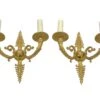 Pair Of Gilded French Bronze Fan Pattern 2 Arm Wall Sconces 1 Pair Of Gilded French Bronze Fan Pattern 2 Arm Wall Sconces -OGT Sale Store sconces wall lighting pair of gilded french bronze fan pattern 2 arm wall sconces q284357