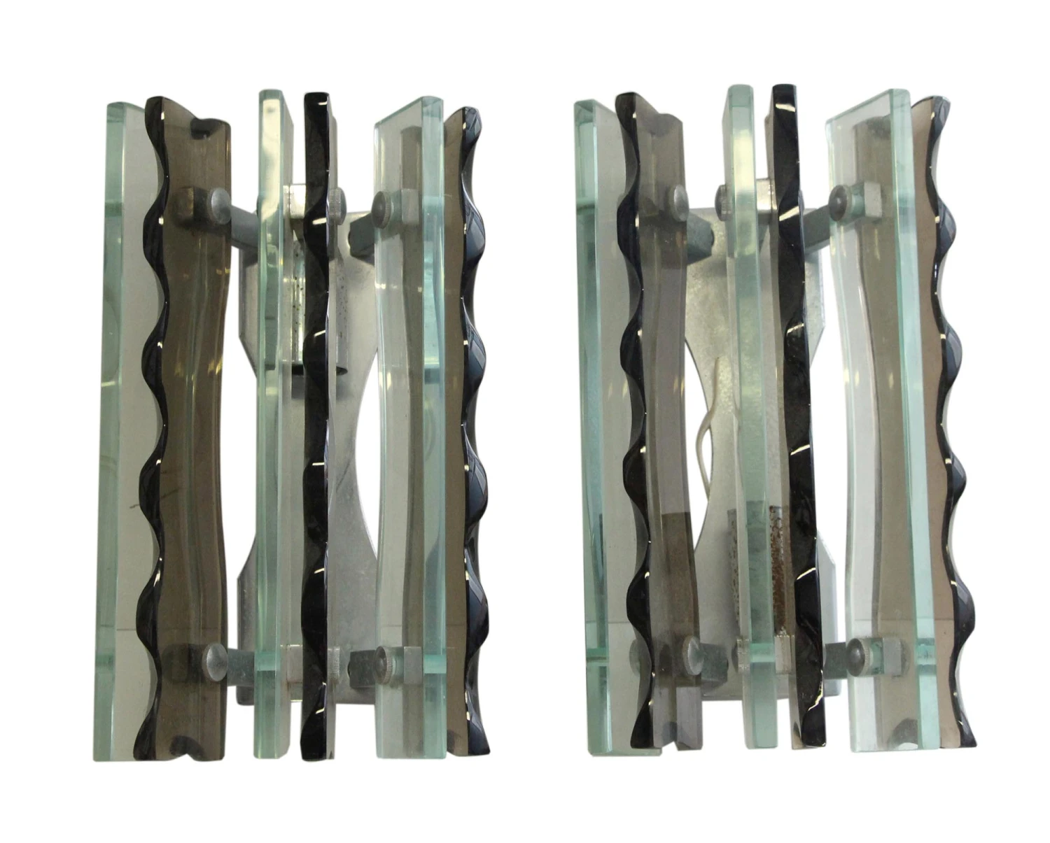 Pair Of Mid Century Glass Wall Sconces 3 Pair Of Mid Century Glass Wall Sconces