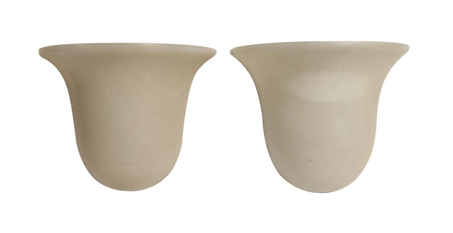 Pair Of Modern Alabaster Tan Wall Sconces 3 Pair Of Modern Alabaster Tan Wall Sconces
