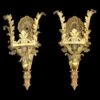 Pair Of Rococo Cast Brass Wall Sconces 2 Pair Of Rococo Cast Brass Wall Sconces -OGT Sale Store sconces wall lighting pair of rococo cast brass wall sconces h143275