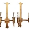 Pair Of Tall Ecclesiastical Brass 2 Arm Wall Sconces 1 Pair Of Tall Ecclesiastical Brass 2 Arm Wall Sconces -OGT Sale Store sconces wall lighting pair of tall ecclesiastical brass 2 arm wall sconces l211511
