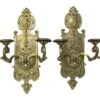 Pair Of Victorian Cast Bronze Candle Wall Sconces -OGT Sale Store sconces wall lighting pair of victorian cast bronze candle wall sconces m222539