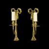Pair Of Vintage 1 Arm Brass Ribbon Tassel Wall Sconces 1 Pair Of Vintage 1 Arm Brass Ribbon Tassel Wall Sconces -OGT Sale Store sconces wall lighting pair of vintage 1 arm brass ribbon tassel wall sconces q284792
