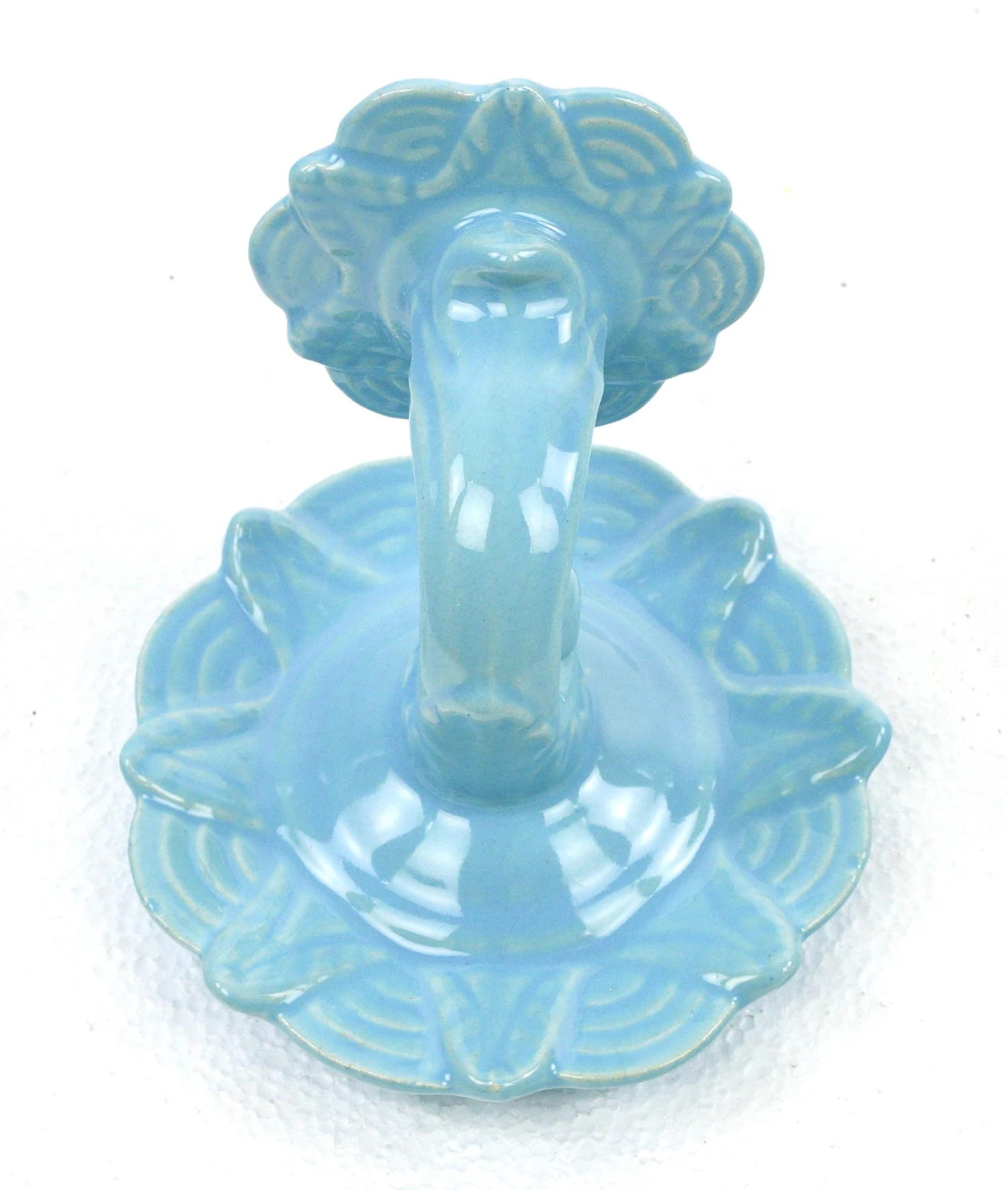 Vintage Blue Italian Ceramic Single Arm Wall Sconce 4 Vintage Blue Italian Ceramic Single Arm Wall Sconce - Image 2