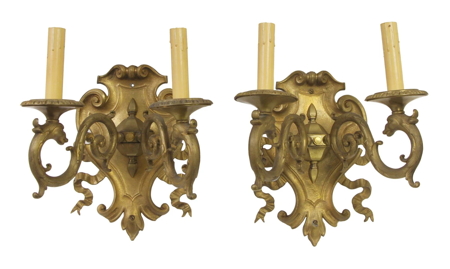 Set Of Six French Regency Cast Bronze Serpentine Sconces 3 Set Of Six French Regency Cast Bronze Serpentine Sconces