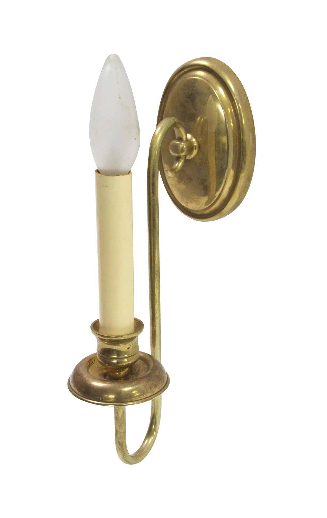 Traditional Polished Brass Candle Wall Sconce 3 Traditional Polished Brass Candle Wall Sconce