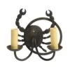 Vintage Black Iron Scorpion 2 Arm Wall Sconce -OGT Sale Store sconces wall lighting vintage black iron scorpion 2 arm wall sconce p260322