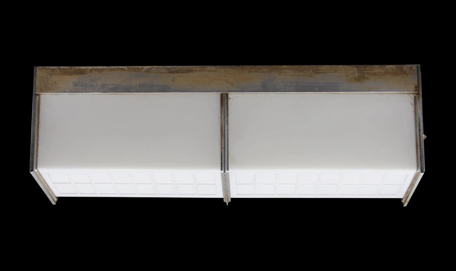 Vintage Glass & Nickel Art Deco Above Cabinet Bathroom Light 3 Vintage Glass & Nickel Art Deco Above Cabinet Bathroom Light