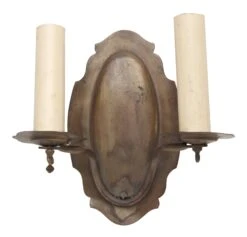 Vintage Traditional 2 Arm Brass Wall Sconce