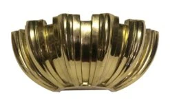 Waldorf Astoria Mid Century Brass Shell Wall Sconce