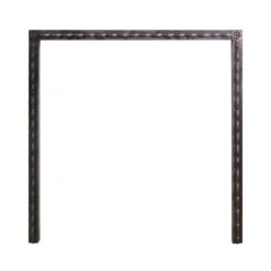 19th Century Iron Fireplace Frame With Ribbon & Floral Motifs