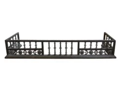 Antique 52 In. Bronze Figural Fireplace Fender