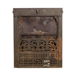 Antique Dawson Bros. Steel & Cast Iron Fireplace Insert