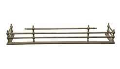 Antique Federal 4 Foot Brass Fireplace Fender