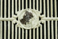 Reclaimed White Painted Cast Iron Fireplace Cover Coal Chute Door -OGT Sale Store screens covers for sale q283132