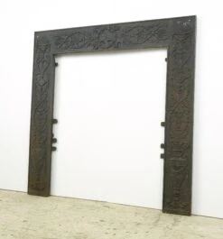 Antique Victorian Wreath Urn Motif Cast Iron 30 In. Square Fireplace Insert 13 Antique Victorian Wreath Urn Motif Cast Iron 30 In. Square Fireplace Insert -OGT Sale Store screens covers for sale q283349