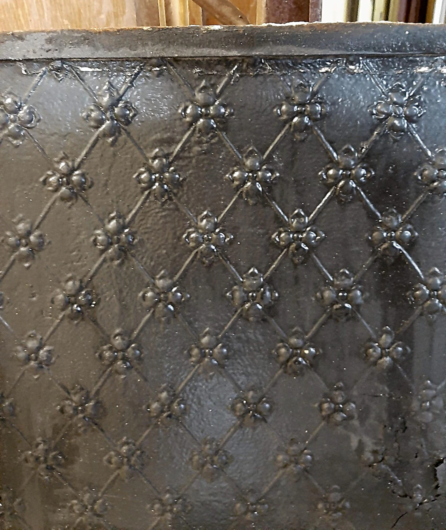 Antique Black Fire Back Center Piece 27 X 25 4 Antique Black Fire Back Center Piece 27 X 25 - Image 2