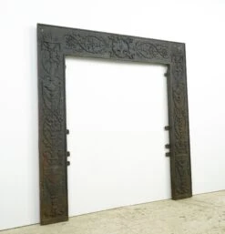 Antique Victorian Wreath Urn Motif Cast Iron 30 In. Square Fireplace Insert 12 Antique Victorian Wreath Urn Motif Cast Iron 30 In. Square Fireplace Insert -OGT Sale Store screens covers q283349