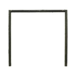 Reclaimed Black Cast Iron Ornate Fireplace Insert Frame