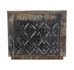Reclaimed Ornate Floral Cast Iron Panel 39 X 33