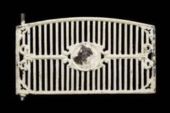 Reclaimed White Painted Cast Iron Fireplace Cover Coal Chute Door