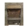 Victorian Steel & Cast Iron Ornate Fireplace Insert With Hood
