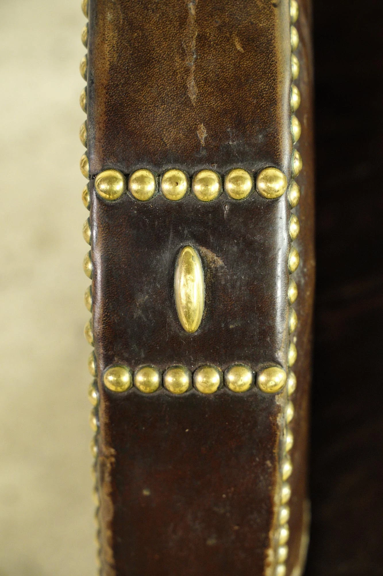 European Art Deco Cow French Leather & Wood Club Chair 4 European Art Deco Cow French Leather & Wood Club Chair - Image 2