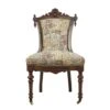 Antique Victorian Mahogany Floral Print Chair With Front Casters 1 Antique Victorian Mahogany Floral Print Chair With Front Casters -OGT Sale Store seating antique victorian mahogany floral print chair with front casters q283379